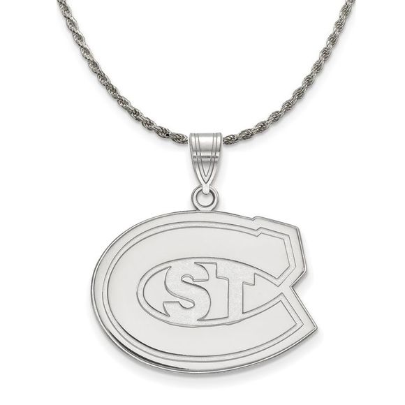Sterling Silver St. Cloud State Large Logo Necklace - 22...